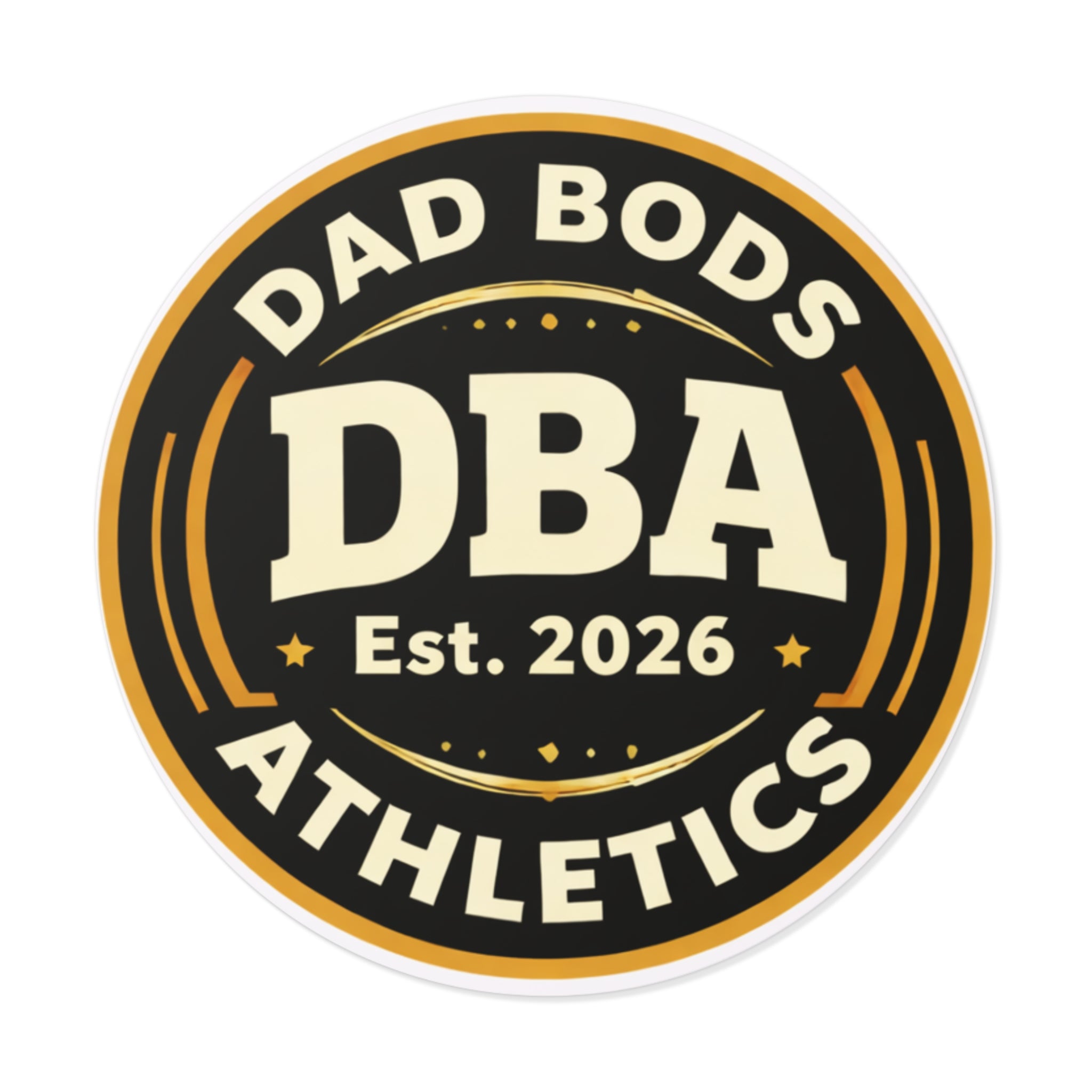 DBA est.2026 Round Vinyl Stickers