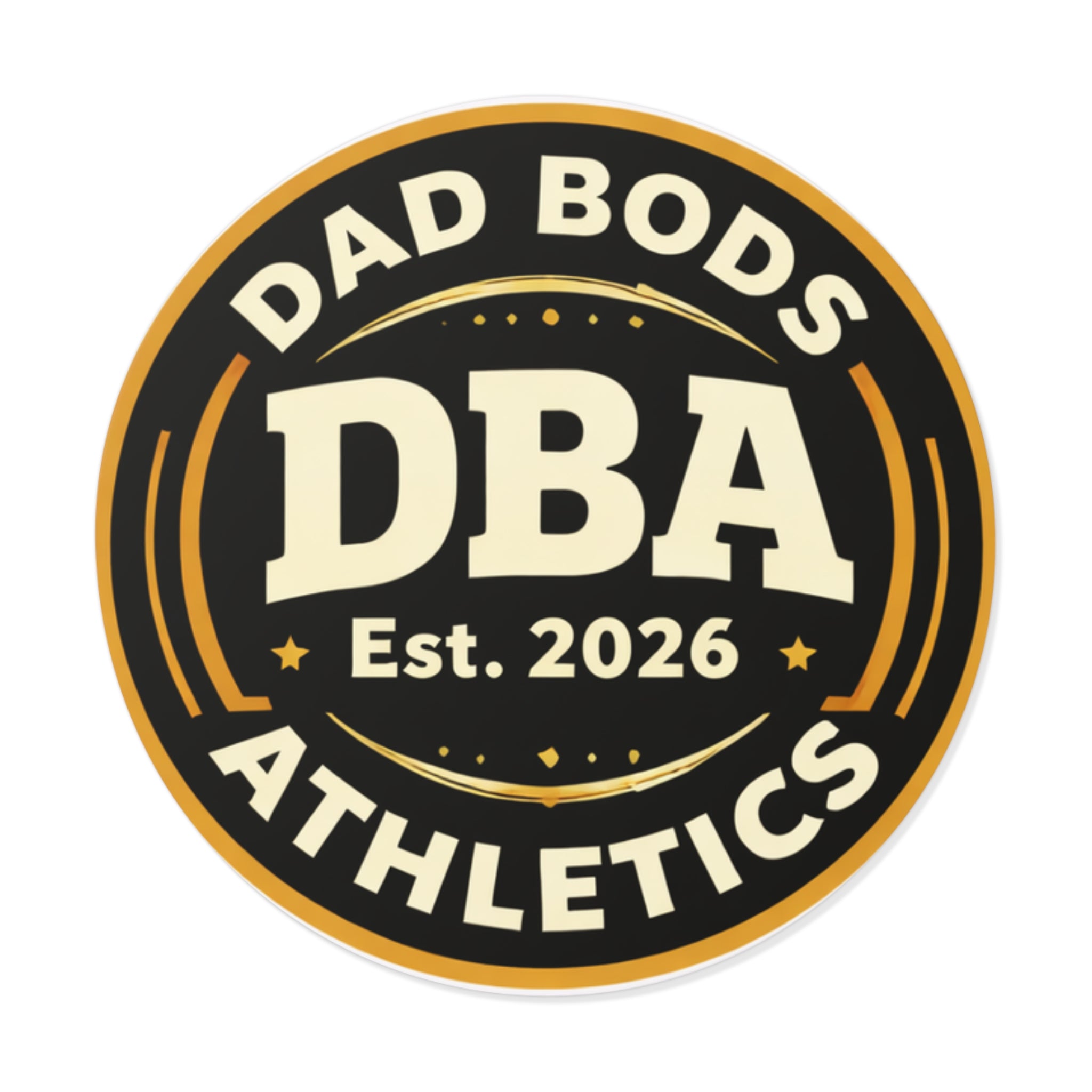DBA est.2026 Round Vinyl Stickers
