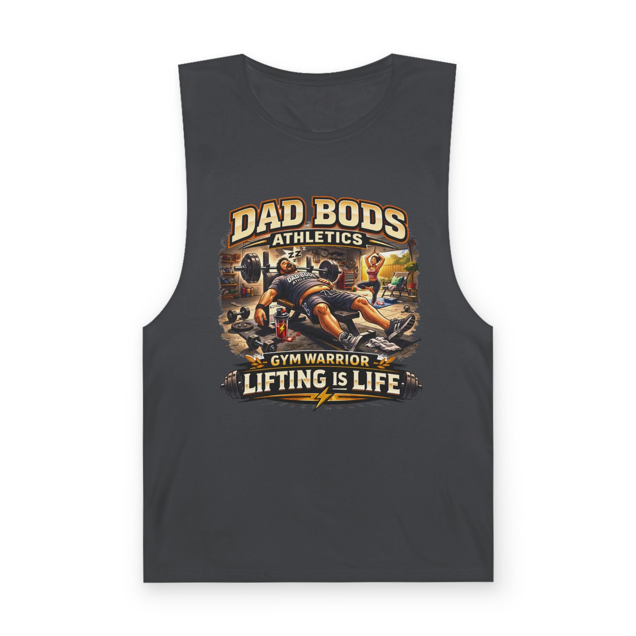 DBA Lifting is Life (front ) Unisex Barnard Tank