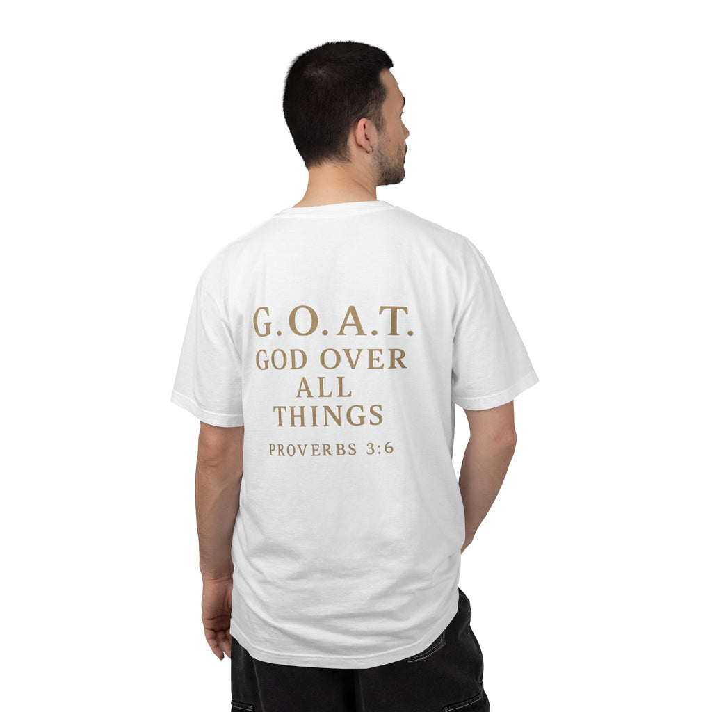 Christian T-Shirt | STILL "G.O.A.T. God Over All Things" | Faith Apparel | STILL Collection