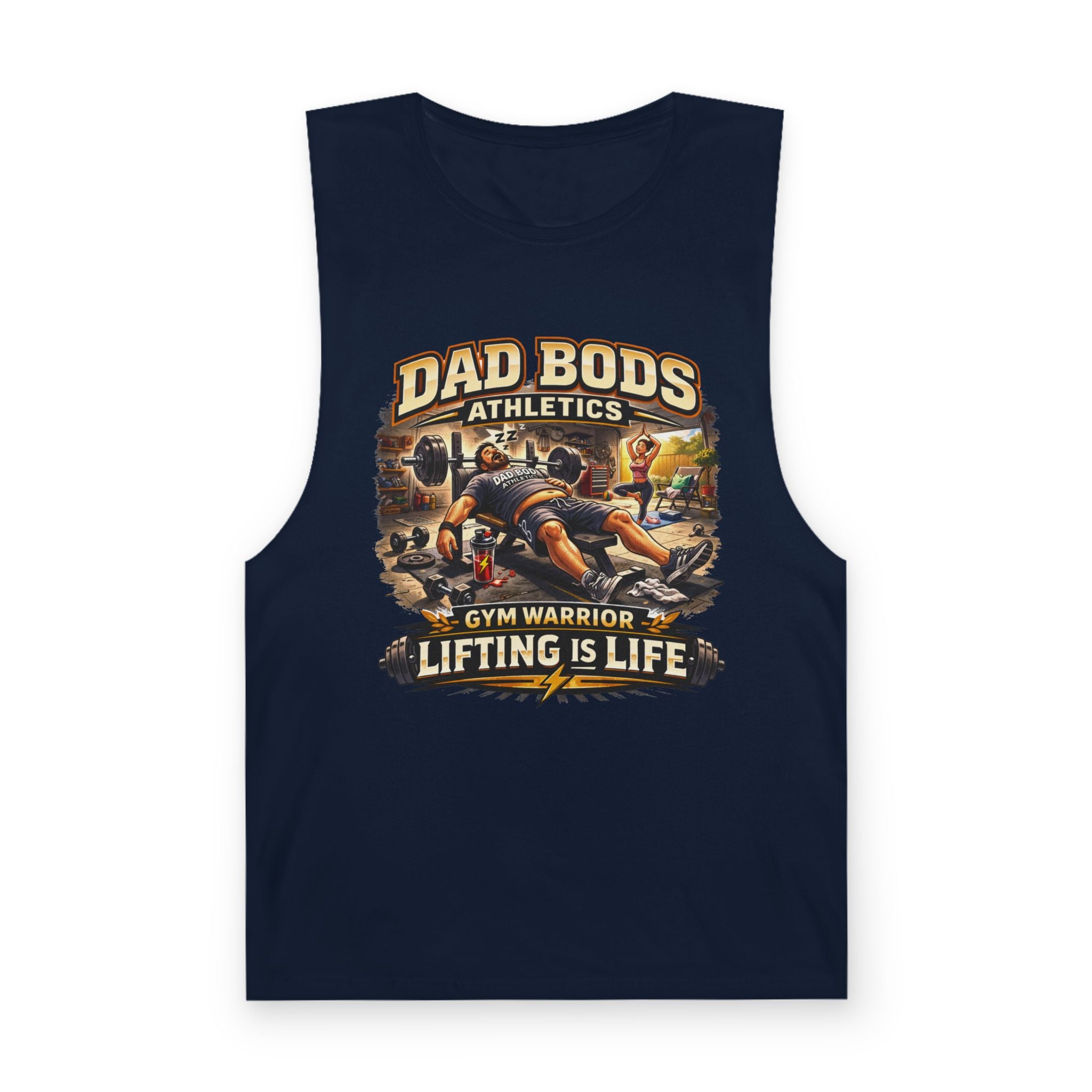 DBA Lifting is Life (front ) Unisex Barnard Tank