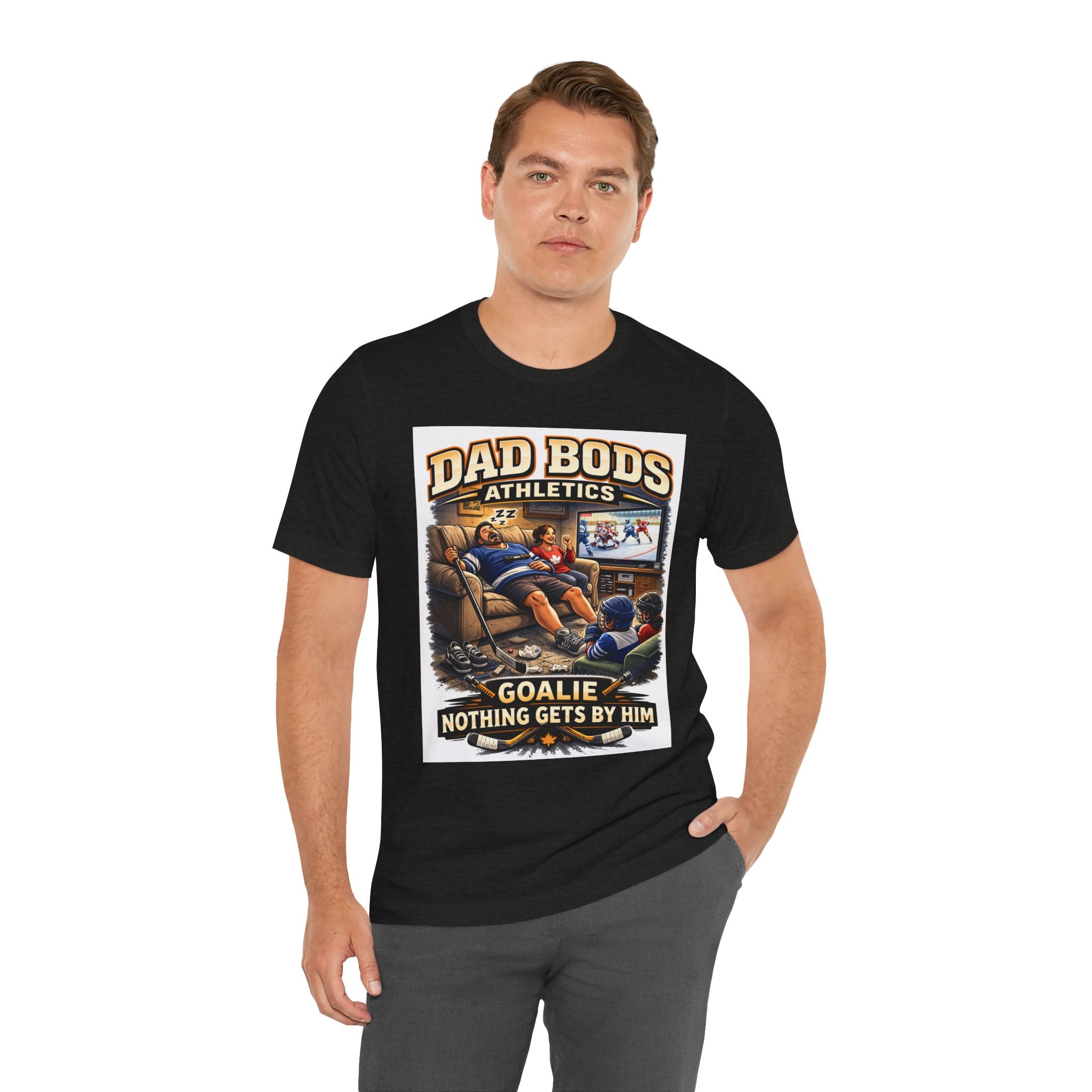 Funny Dad Shirt | Goalie Nothing Gets By Him | Dad Bods Athletics | Father's Day Gift