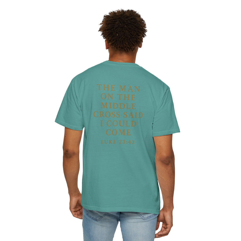 Christian T-Shirt | STILL "The Man on the Middle Cross" | Faith Scripture Tee | STILL Collection