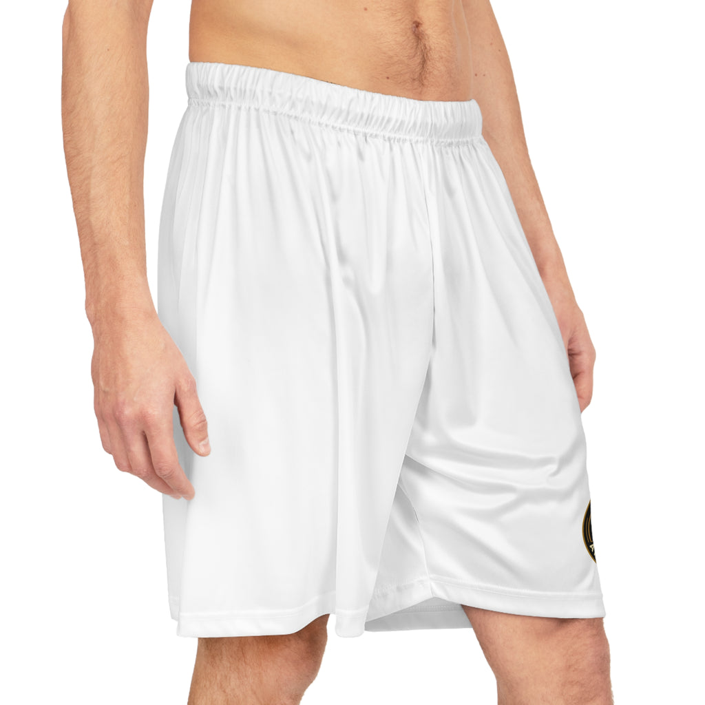 DBA round monogram left leg, Basketball Shorts (AOP)
