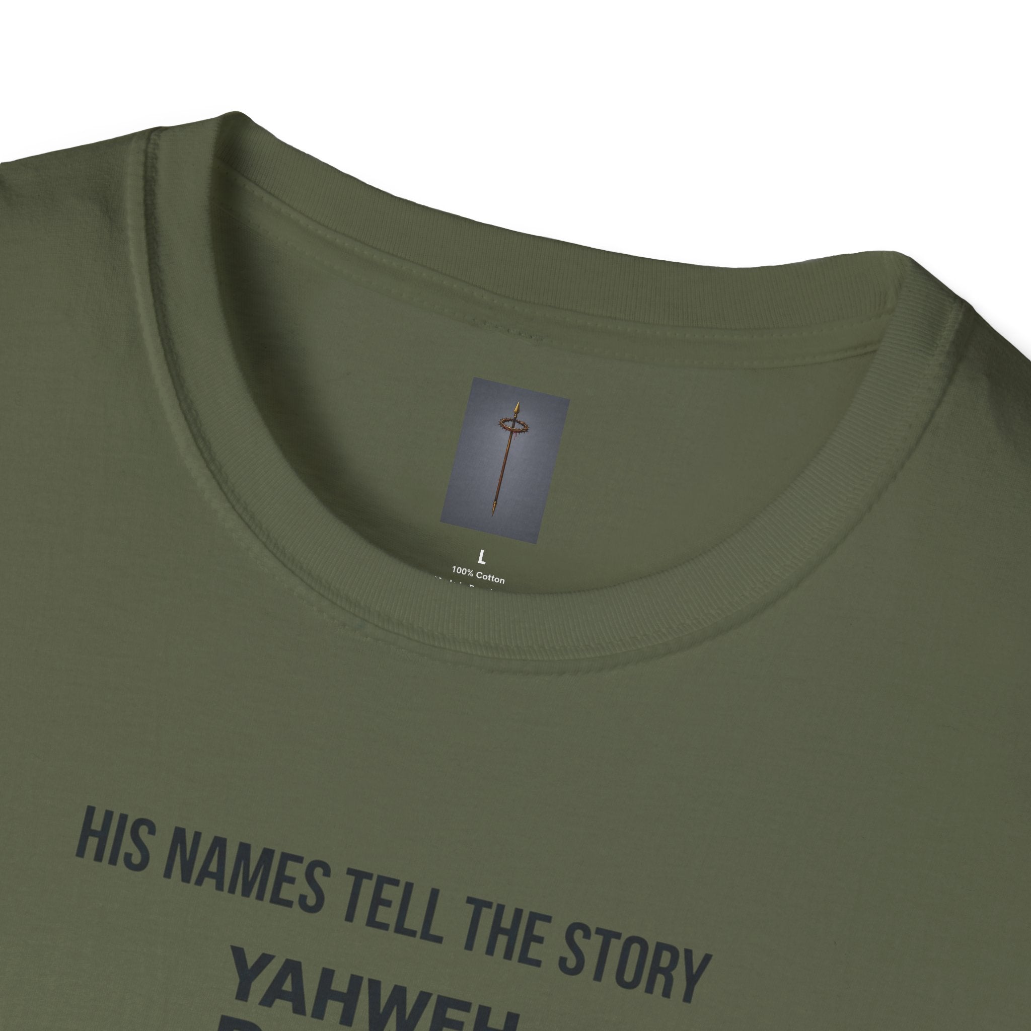 Christian Jesus Names T-Shirt — 'His Names Tell the Story' Faith Tee