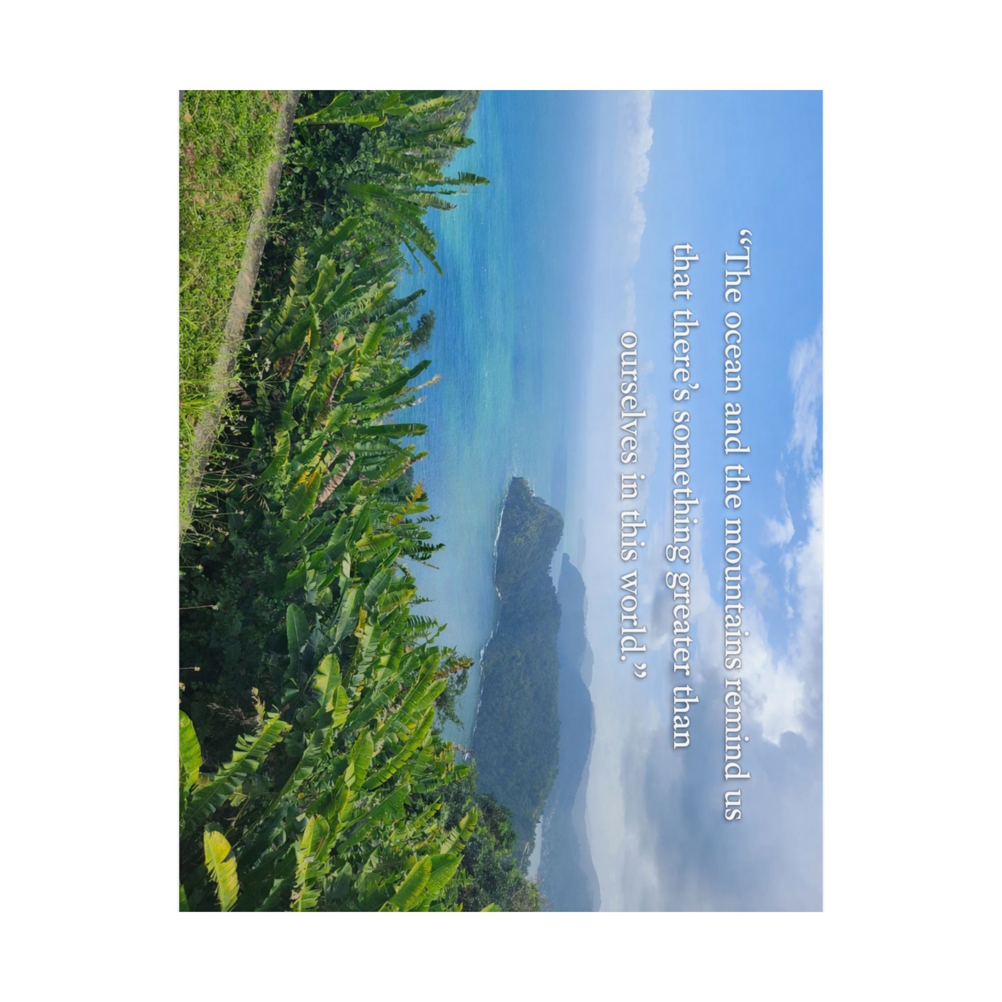 The OCEAN and the MOUNTAINS, Matte Vertical Posters