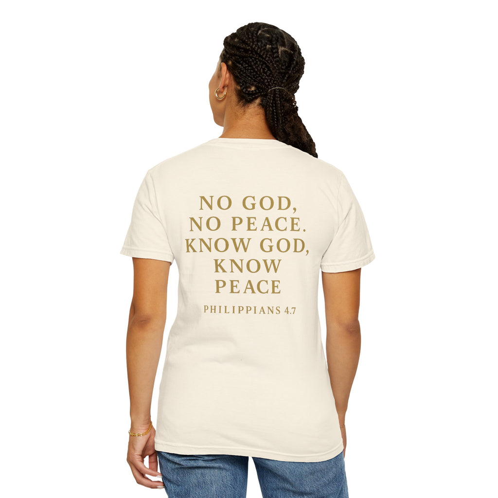 Christian T-Shirt | STILL "No God No Peace" | Faith Scripture Tee | STILL Collection