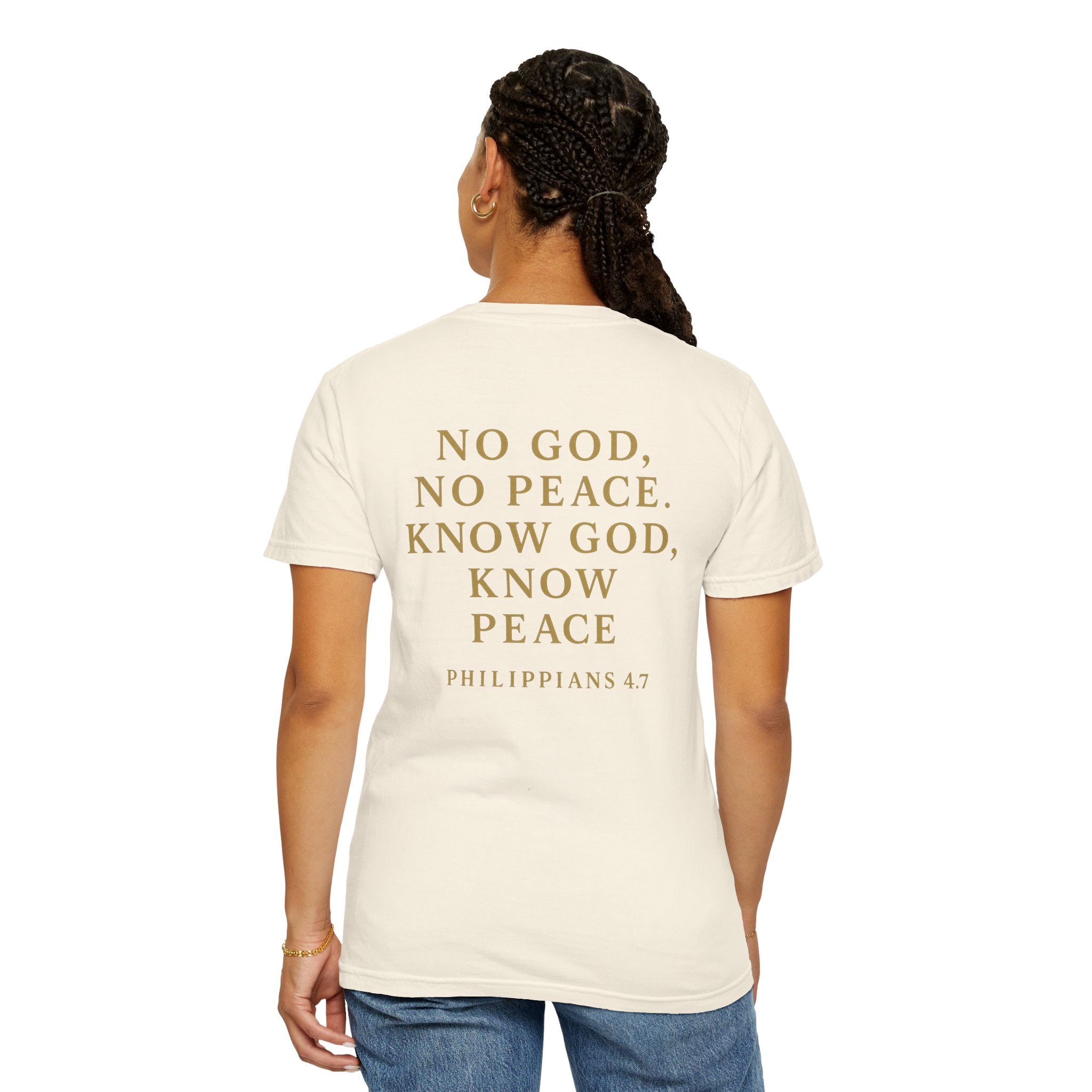 Christian T-Shirt | STILL "No God No Peace" | Faith Scripture Tee | STILL Collection