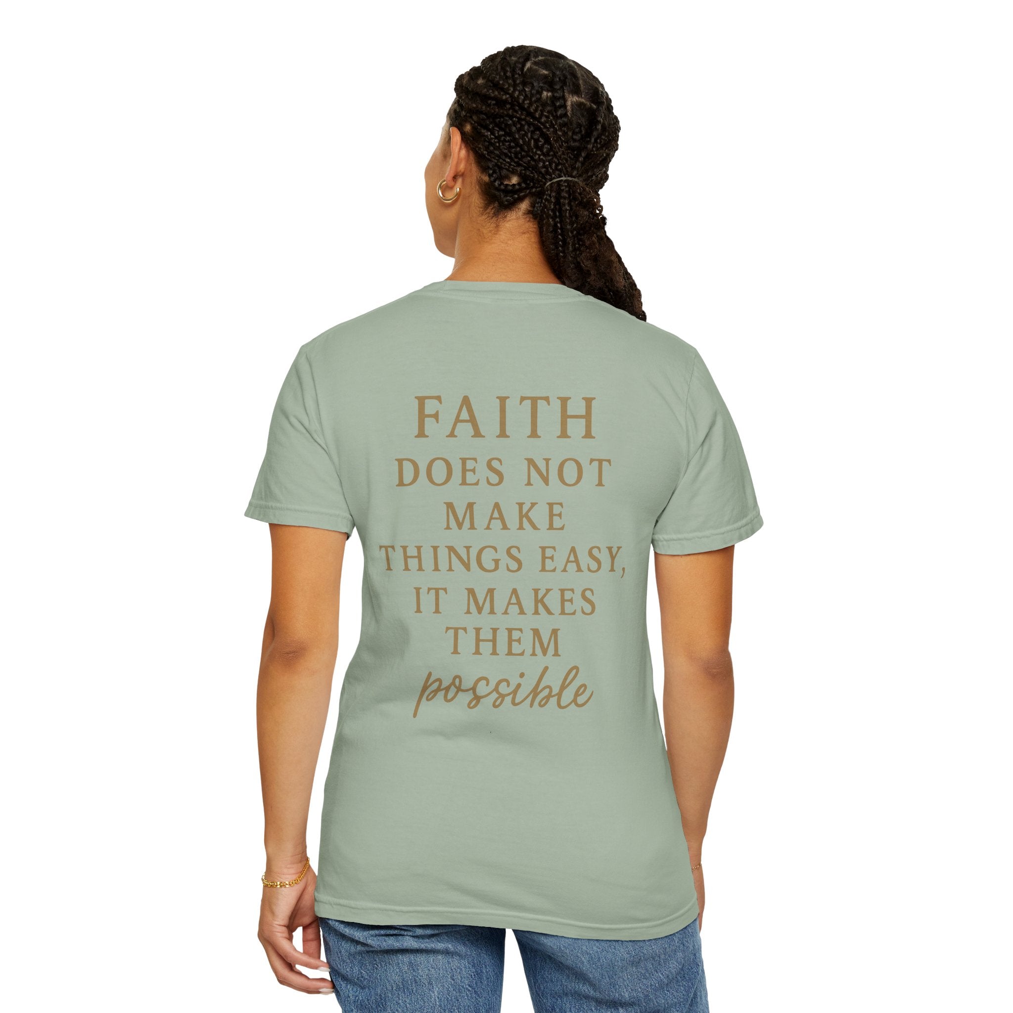 Christian T-Shirt | STILL "Faith Makes Things Possible" | Scripture Tee | STILL Collection