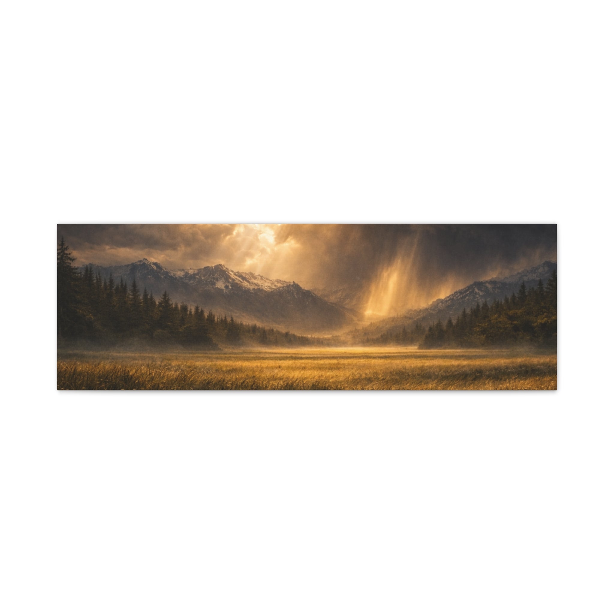 Stormy Meadow Wall Art | "Where the Storm Breaks" | Motivational Canvas Print | Fine Art