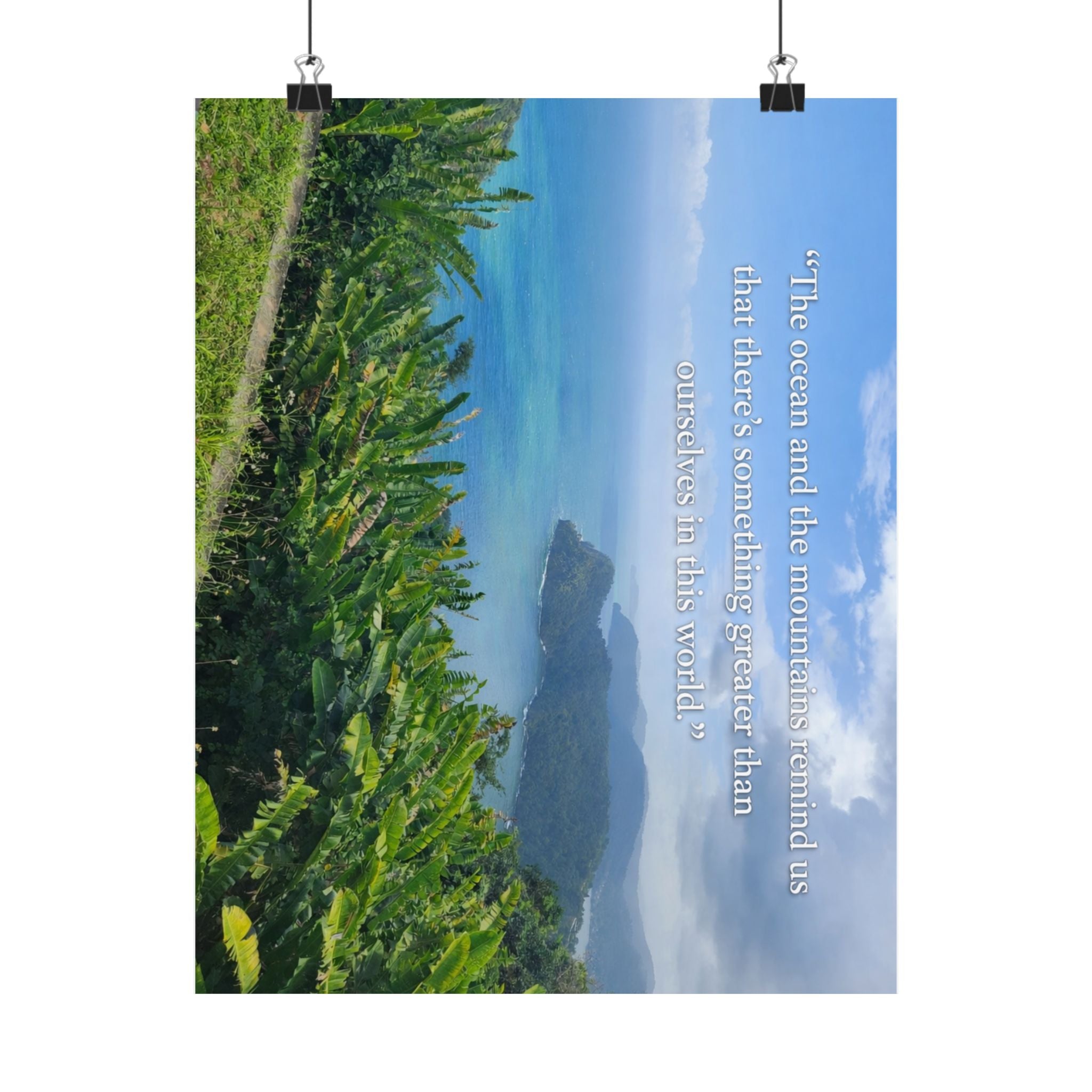 The OCEAN and the MOUNTAINS, Matte Vertical Posters