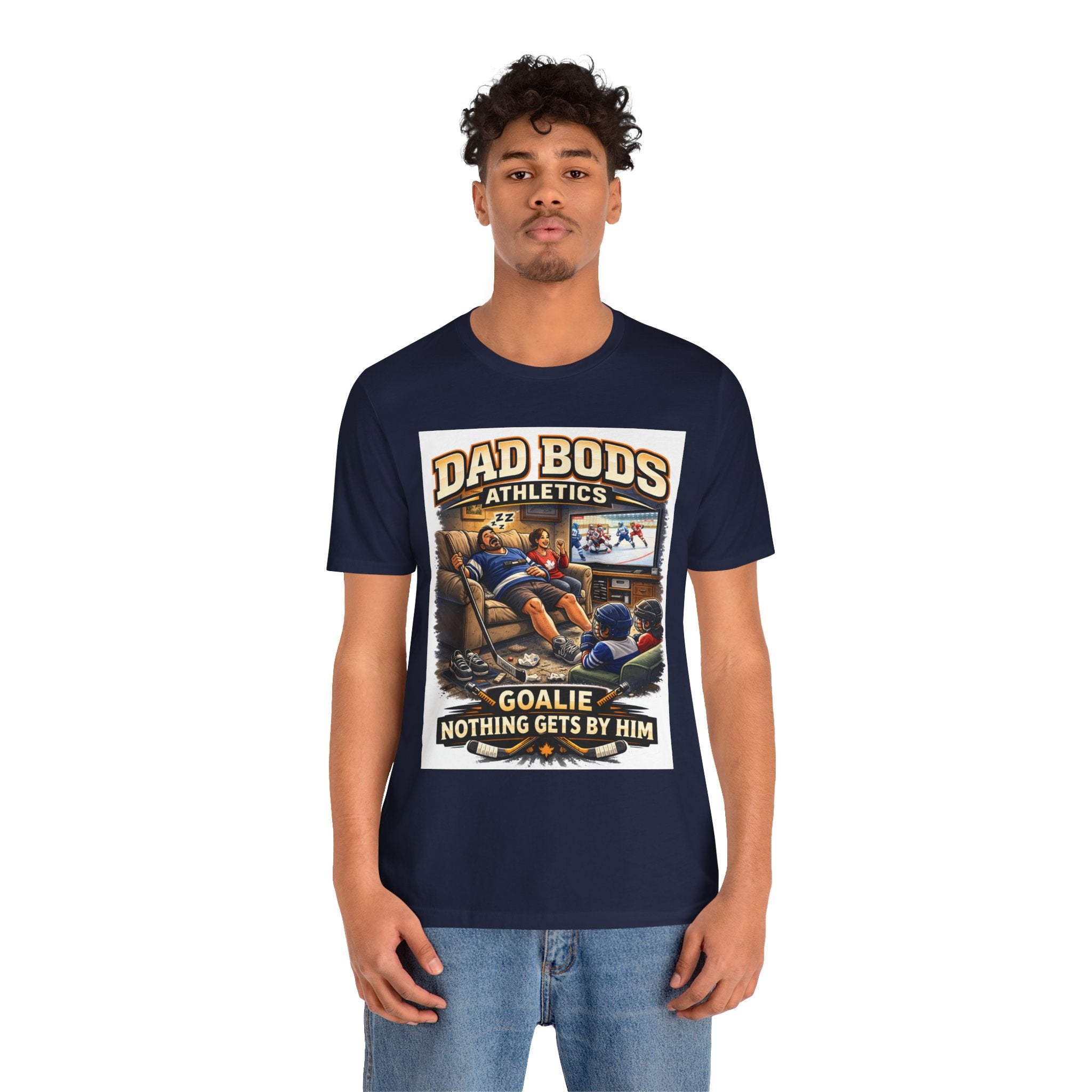 Funny Dad Shirt | Goalie Nothing Gets By Him | Dad Bods Athletics | Father's Day Gift