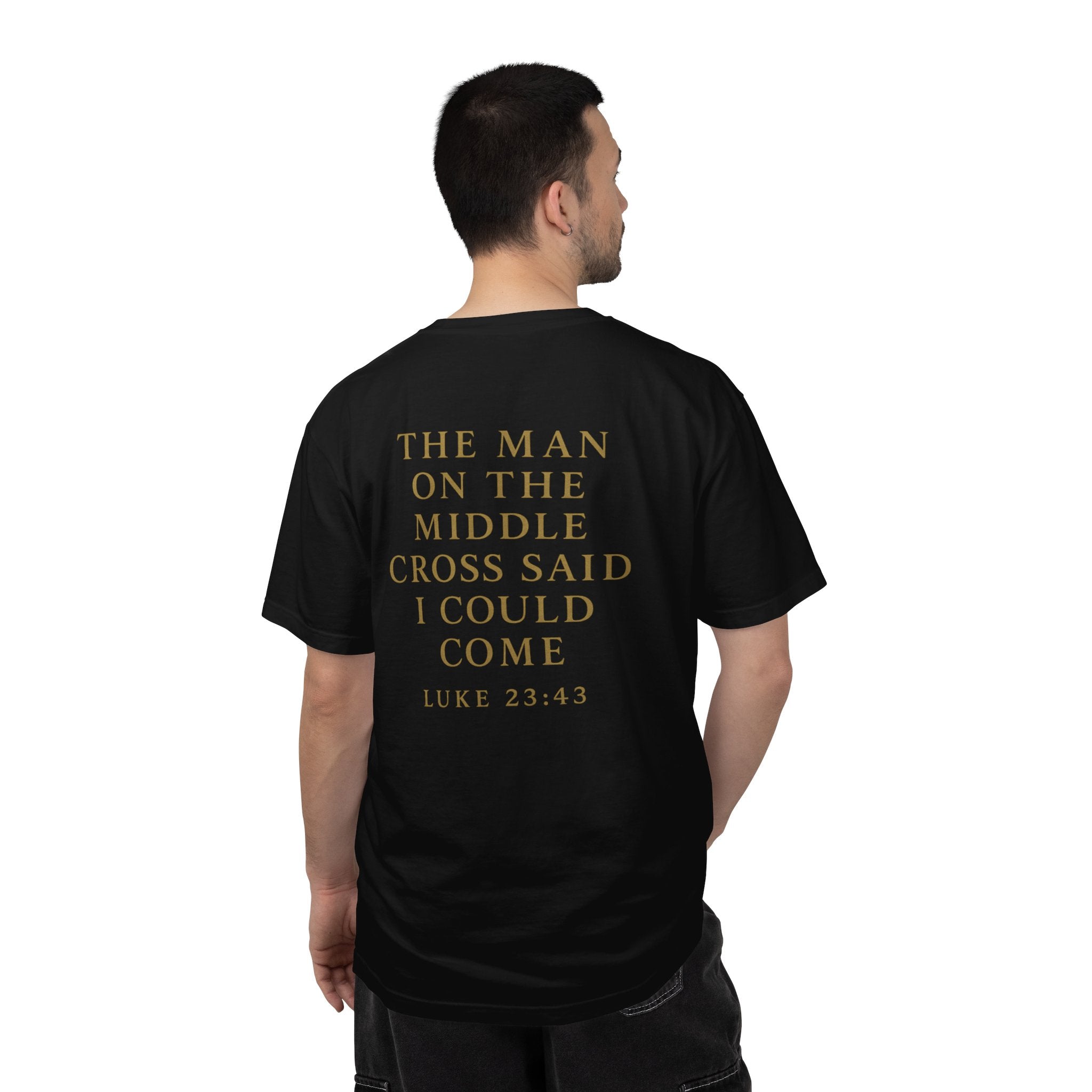 Christian T-Shirt | STILL "The Man on the Middle Cross" | Faith Scripture Tee | STILL Collection