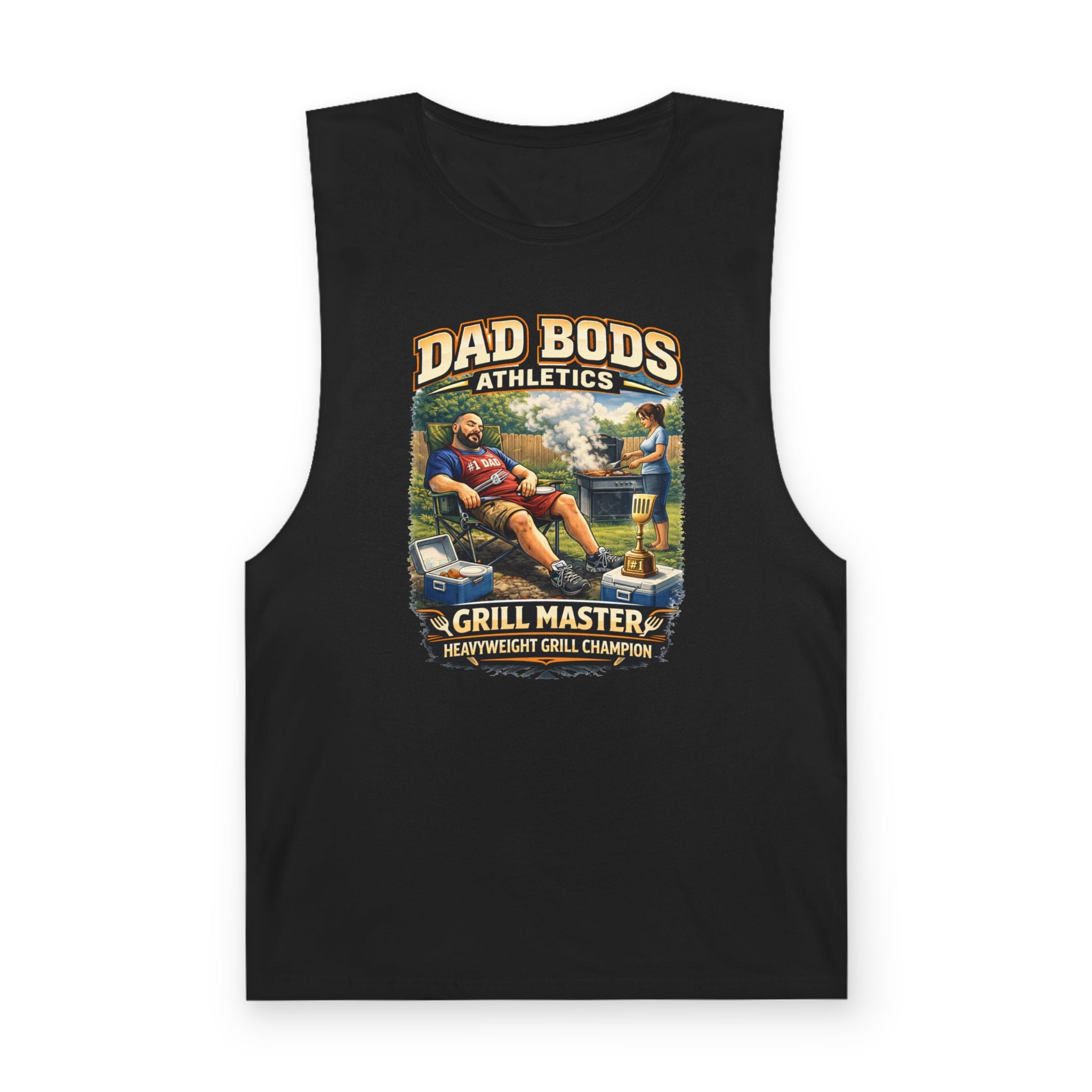 DBA Grill Champ (front ) Unisex Barnard Tank