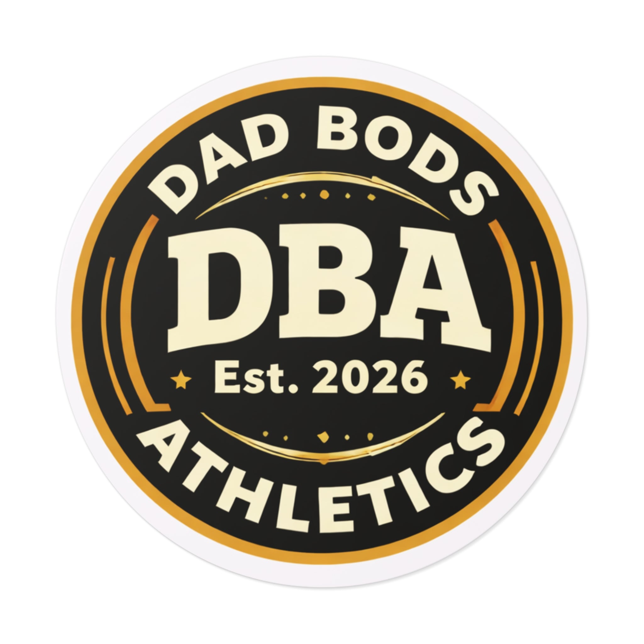 DBA est.2026 Round Vinyl Stickers
