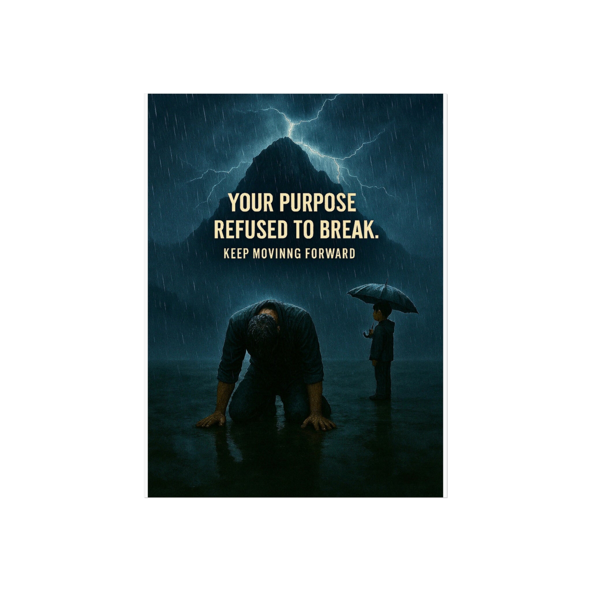 Motivational Poster | FORWARD | Keep Moving Forward | Fine Art Print | Stormy Meadow