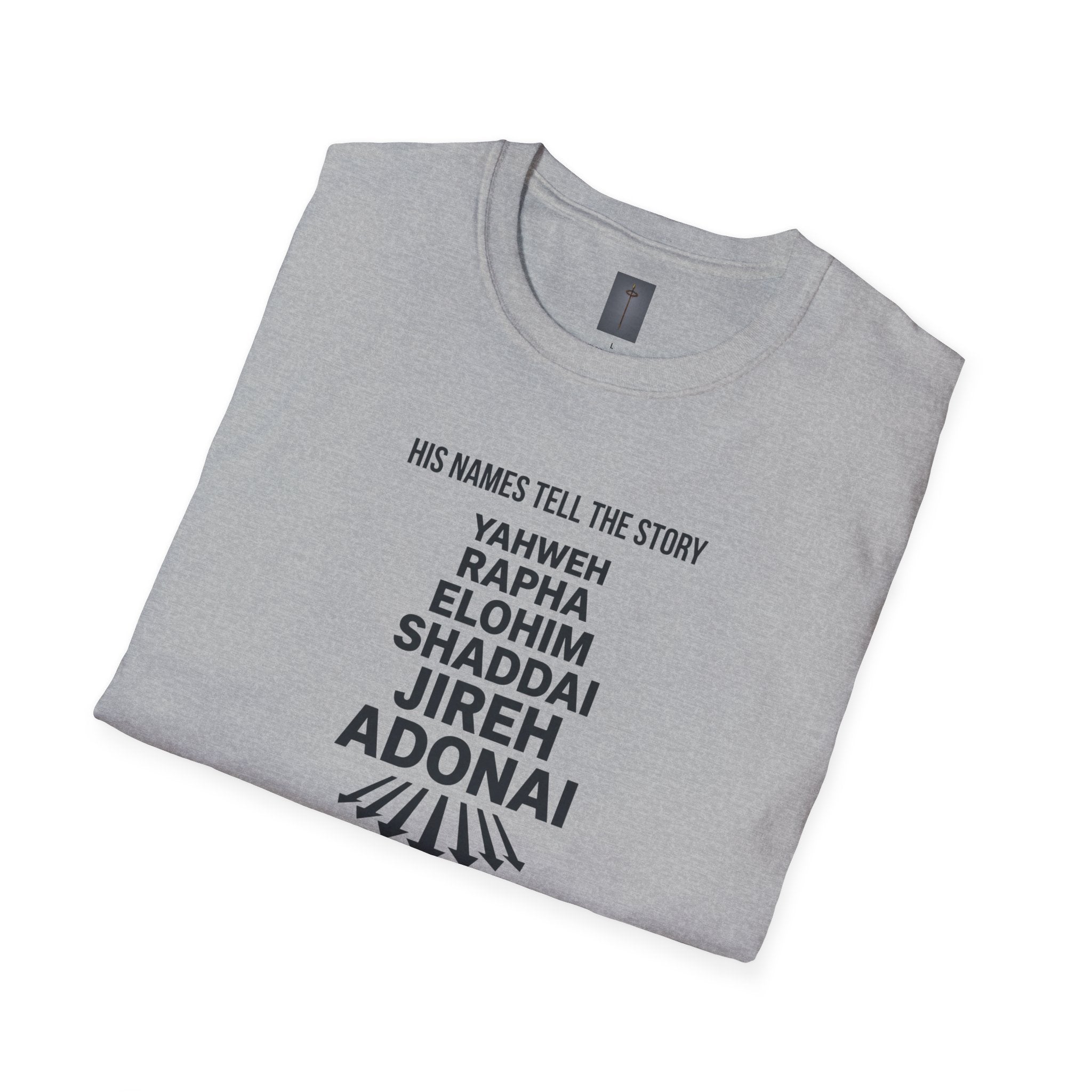 Christian Jesus Names T-Shirt — 'His Names Tell the Story' Faith Tee