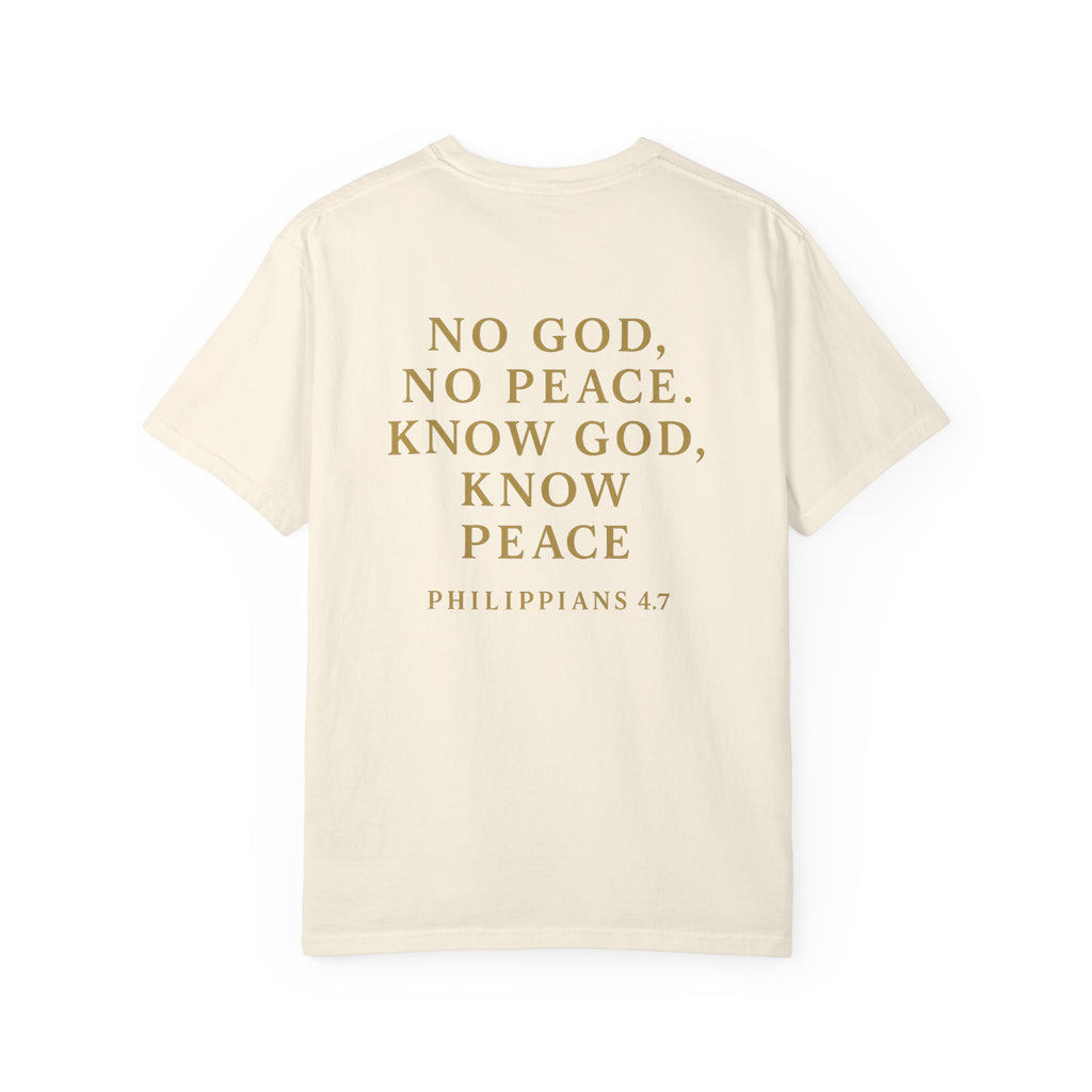 Christian T-Shirt | STILL "No God No Peace" | Faith Scripture Tee | STILL Collection