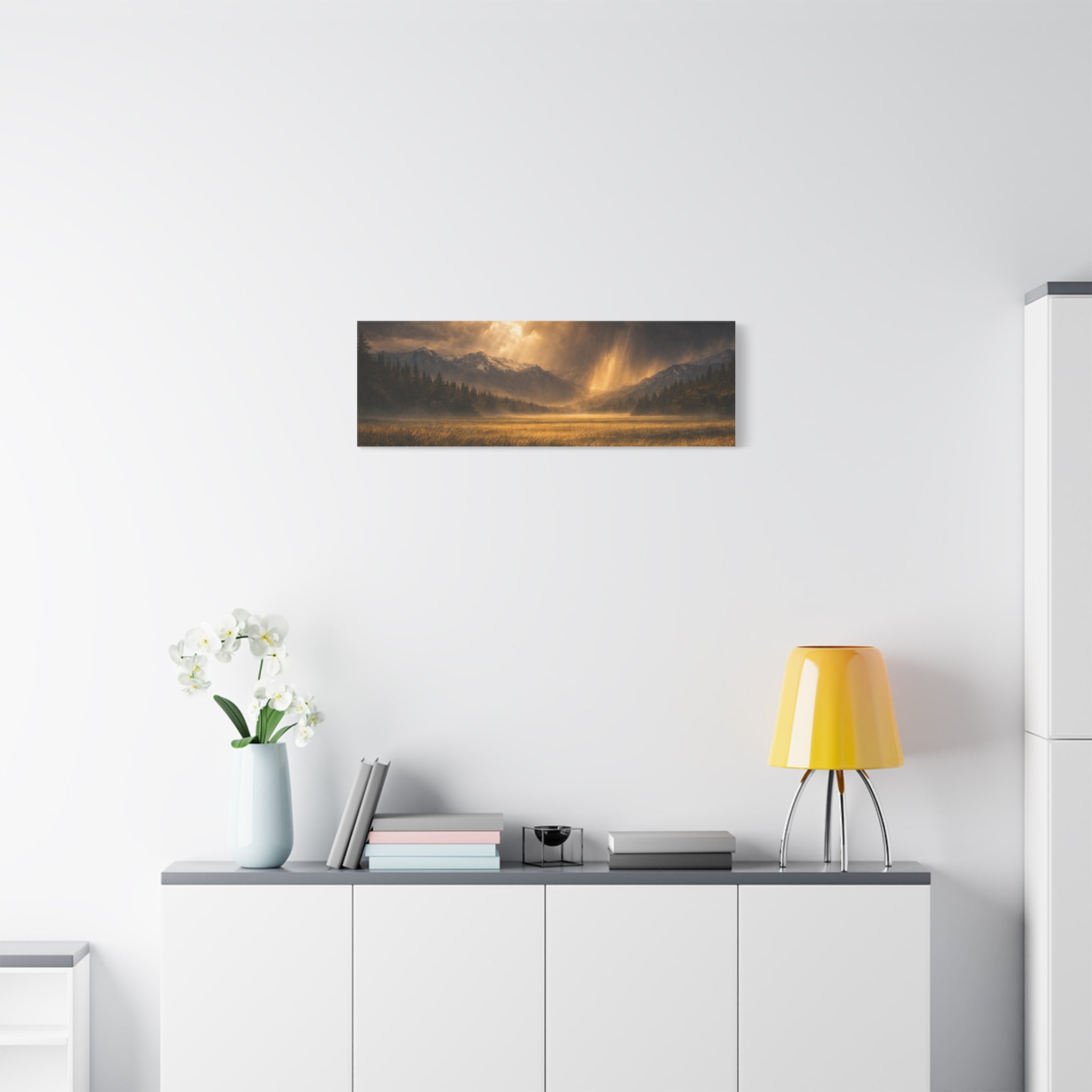 Stormy Meadow Wall Art | "Where the Storm Breaks" | Motivational Canvas Print | Fine Art