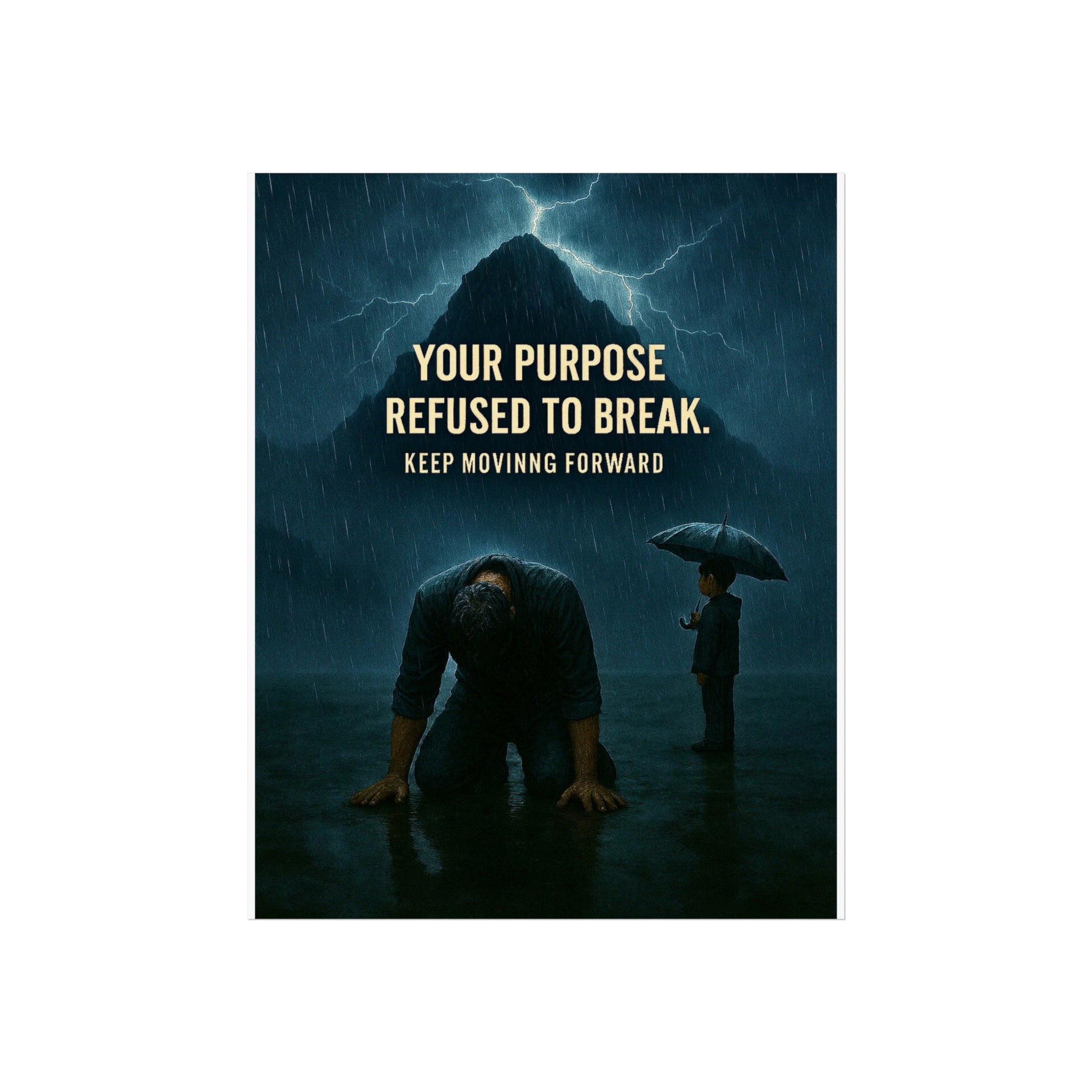 Motivational Poster | FORWARD | Keep Moving Forward | Fine Art Print | Stormy Meadow